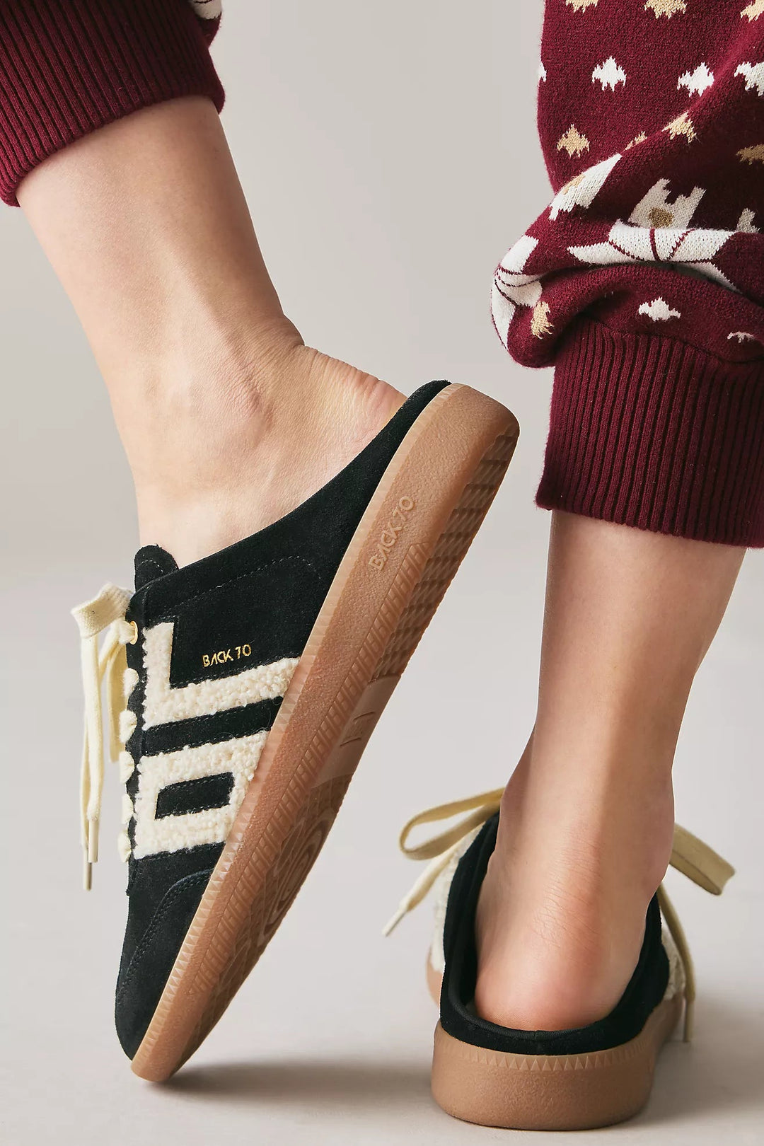 Back 70 EASTER BLACK SUEDE BACKLESS SNEAKER Shoes | Shop now at Main &amp; Taylor Shoes!