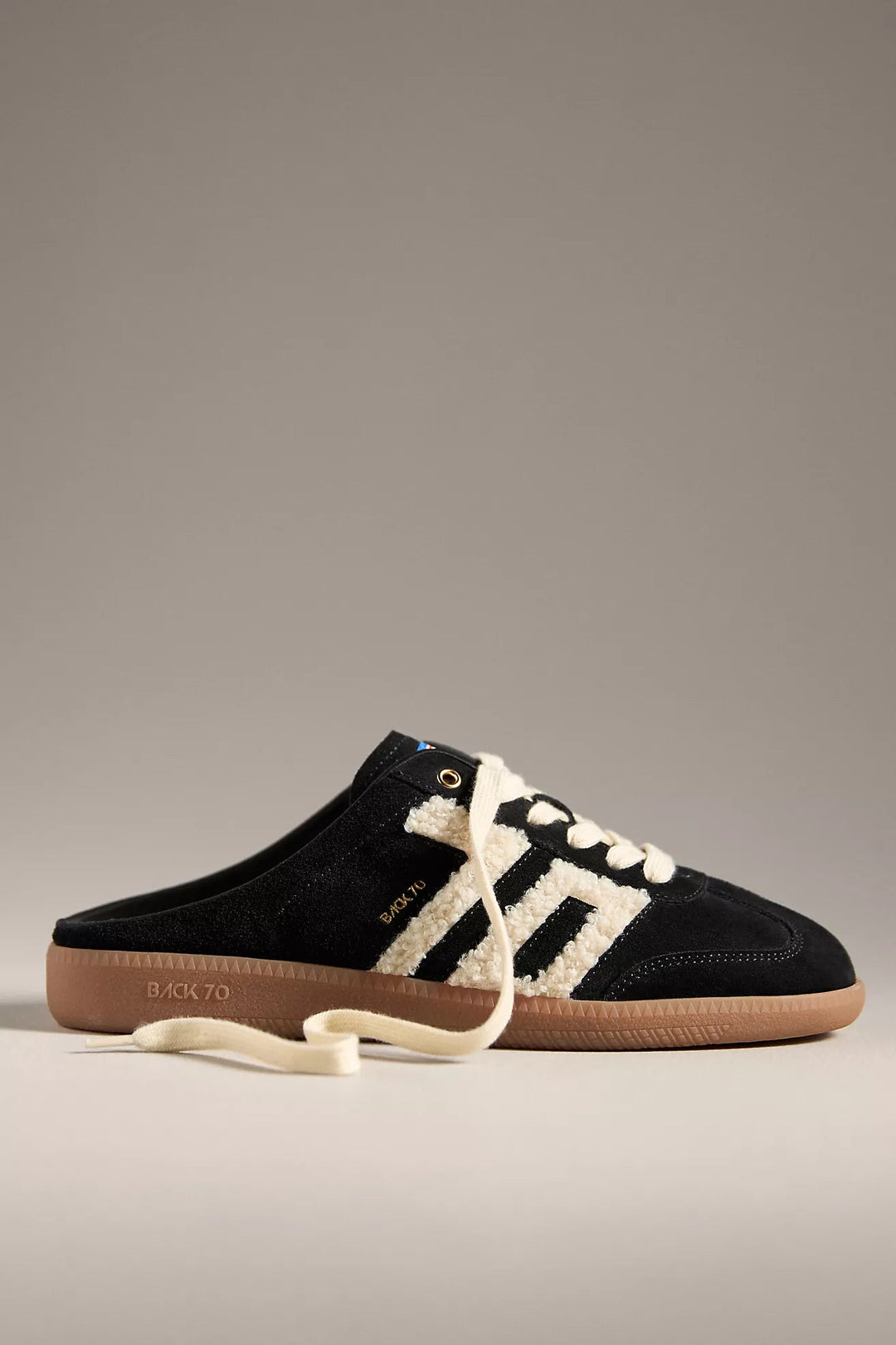 Back 70 EASTER BLACK SUEDE BACKLESS SNEAKER Shoes | Shop now at Main &amp; Taylor Shoes!