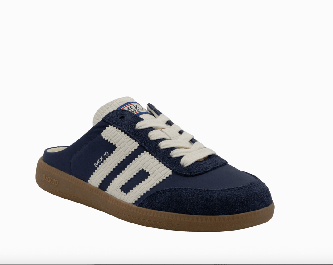 Back 70 EASTER NAVY BACKLESS SNEAKER Shoes | Shop now at Main & Taylor Shoes!