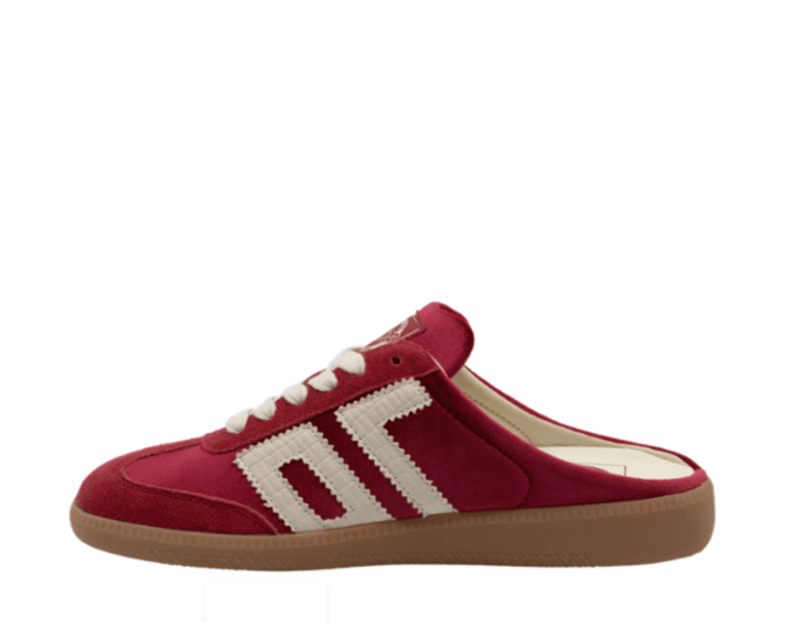 Back 70 EASTER RED MILK VELVET BACKLESS SNEAKER Shoes | Shop now at Main &amp; Taylor Shoes!