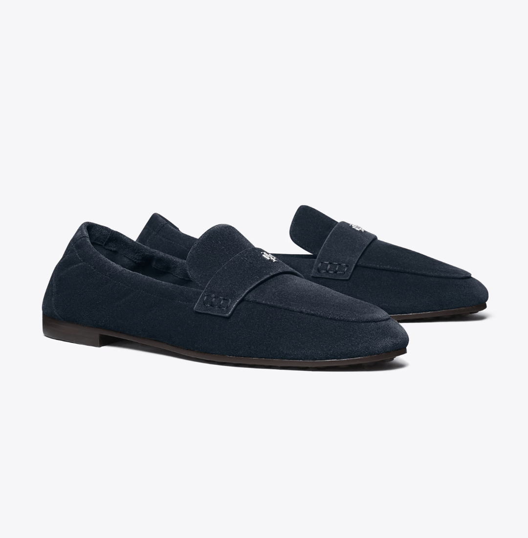 TORY BURCH BALLET LOAFER NAVY SUEDE Shoe Main & Taylor Shoes