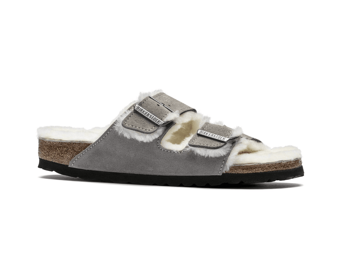 Birkenstock ARIZONA SHEARLING STONE COIN SANDAL Shoes | Shop now at Main &amp; Taylor Shoes!