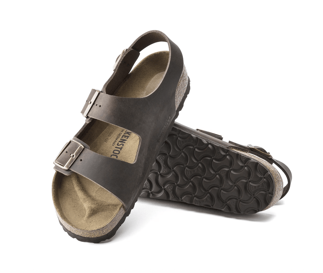 Birkenstock MILANO HABANA LEATHER SANDAL Shoes | Shop now at Main &amp; Taylor Shoes!