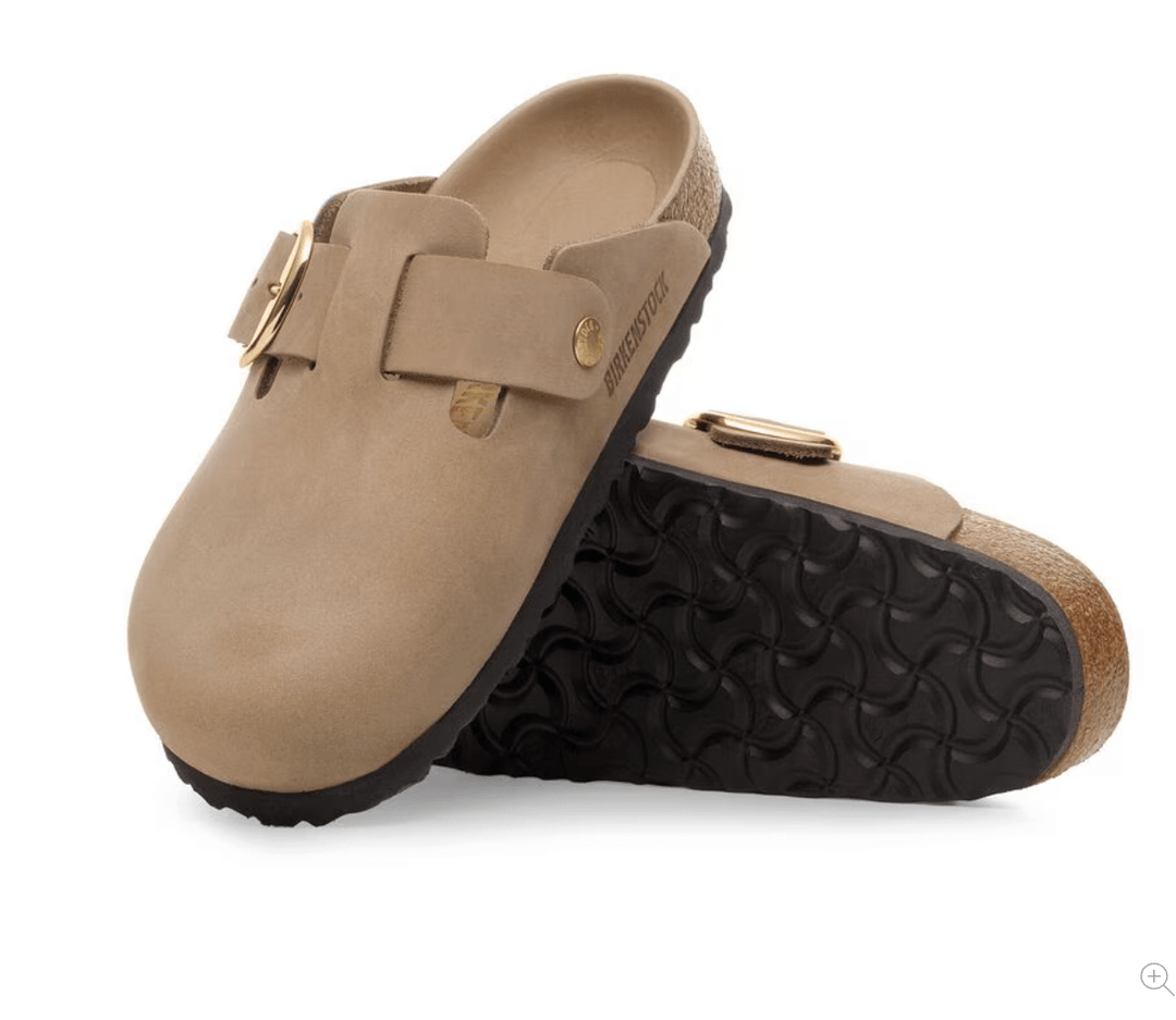 Birkenstock BOSTON BIG BUCKLE TOBACCO BROWN OILED LEATHER Shoes | Shop now at Main &amp; Taylor Shoes!