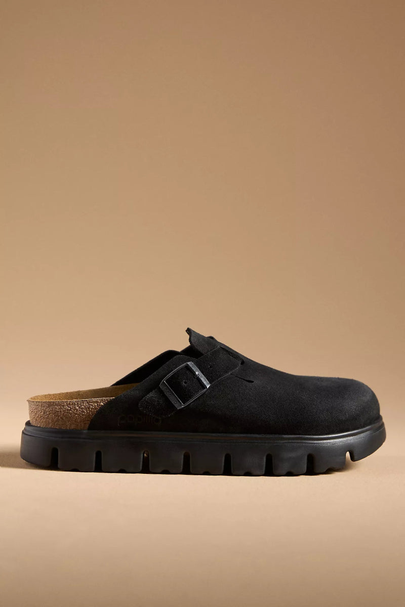 Birkenstock BOSTON CHUNKY BLACK SUEDE Shoe Main & Taylor Shoes