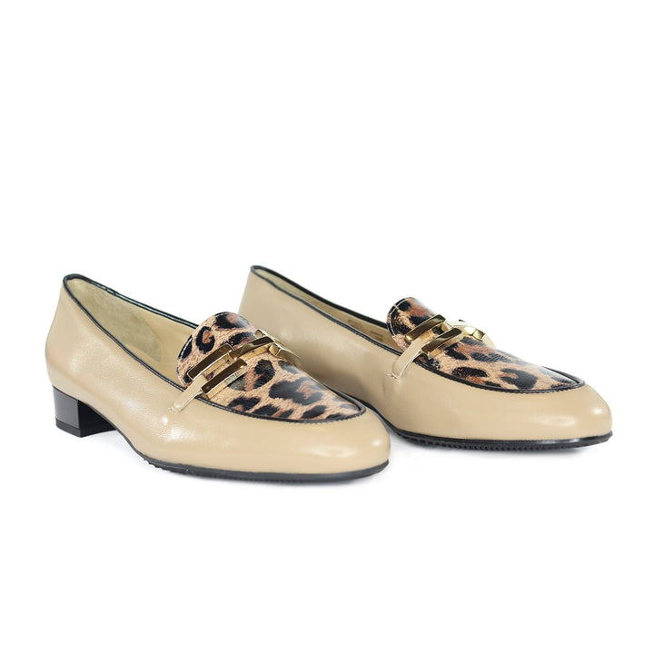 Brunate 20609 NUT/BLACK LEOPARD LOAFER Shoes | Shop now at Main &amp; Taylor Shoes!