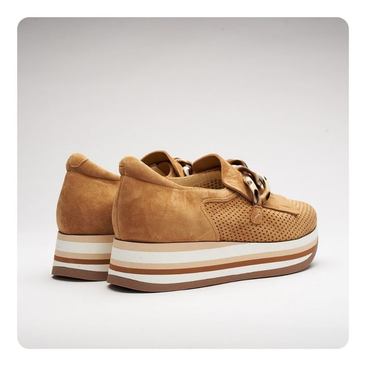 SOFTWAVES CADIE TASSEL LOAFER COGNAC SUEDE Shoes | Shop now at Main &amp; Taylor Shoes!