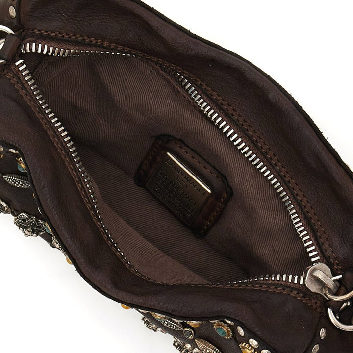 Campomaggi CAMERA BROWN RHINESTONES/STUDS CROSSBODY Handbags | Shop now at Main &amp; Taylor Shoes!