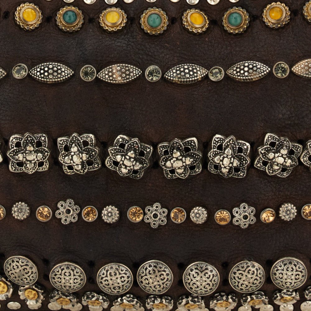 Campomaggi CAMERA BROWN RHINESTONES/STUDS CROSSBODY Handbags | Shop now at Main &amp; Taylor Shoes!