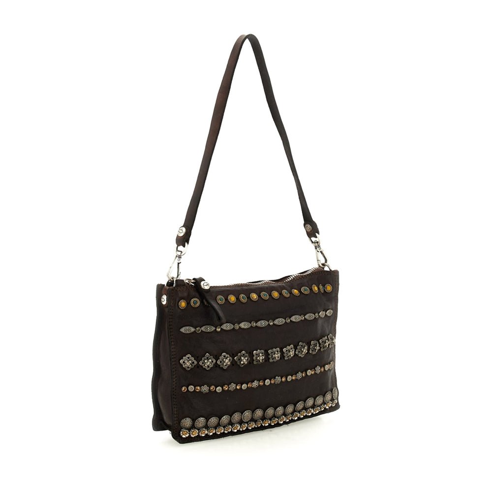 Campomaggi POUCHETTE MULTI STONE TMORO SHOULDER/CROSSBODY BAG Handbags | Shop now at Main &amp; Taylor Shoes!