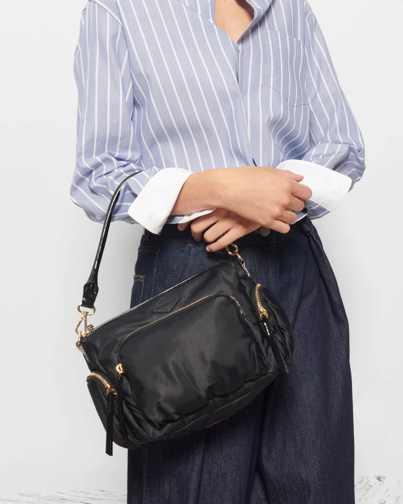 MZ Wallace CHELSEA SMALL CROSSBODY BLACK HANDBAGS | Main & Taylor