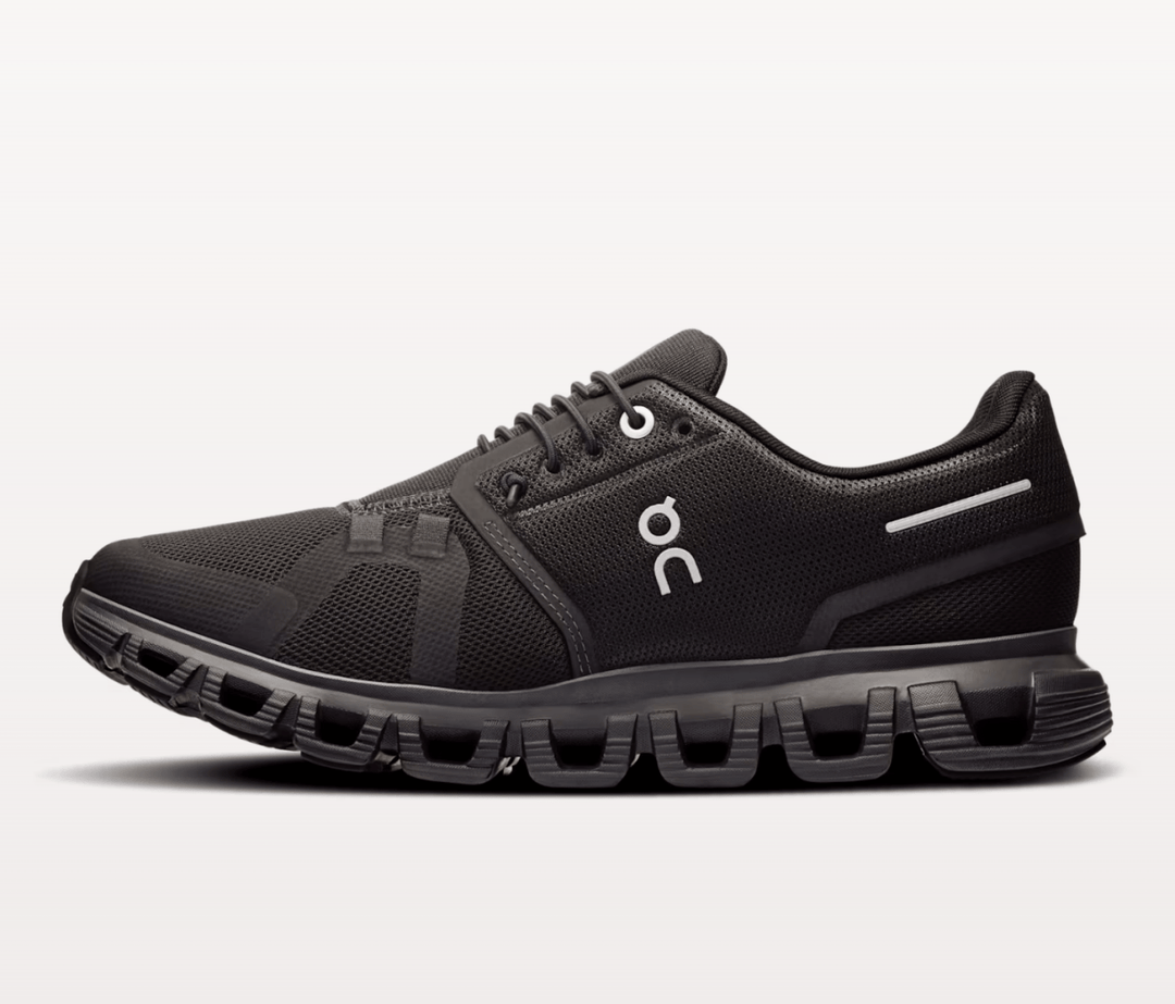 On Running CLOUD6 MEN BLACK/BLACK SNEAKER SHOES | Shop now at Main &amp; Taylor Shoes!