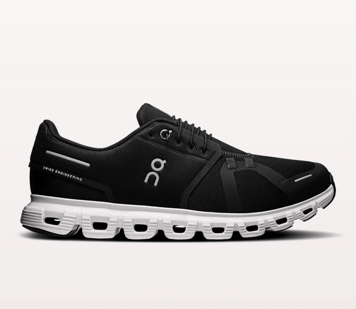 On Running CLOUD6 MEN BLACK/WHITE SNEAKER SHOES | Shop now at Main &amp; Taylor Shoes!