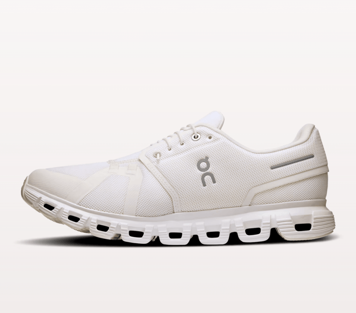 On Running CLOUD6 MEN WHITE/WHITE SNEAKER SHOES | Shop now at Main &amp; Taylor Shoes!