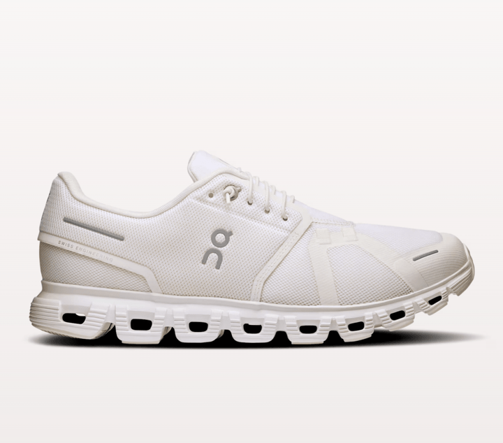 On Running CLOUD6 MEN WHITE/WHITE SNEAKER SHOES | Shop now at Main &amp; Taylor Shoes!