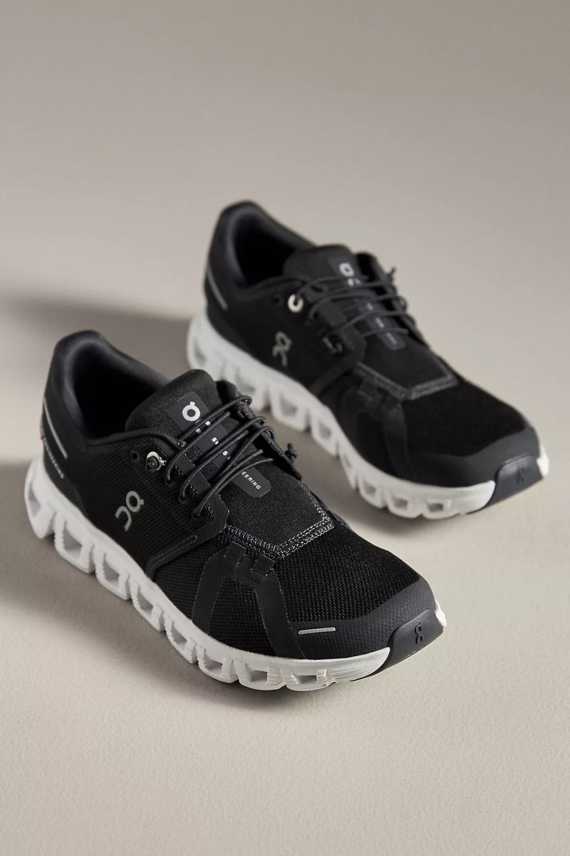 On Running CLOUD6 WOMEN BLACK/WHITE SNEAKER Shoe Main & Taylor Shoes