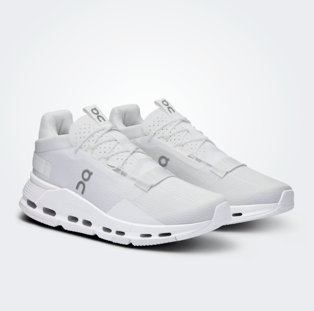 On Running CloudNova2 Men All White Sneaker SHOES | Shop now at Main &amp; Taylor Shoes!