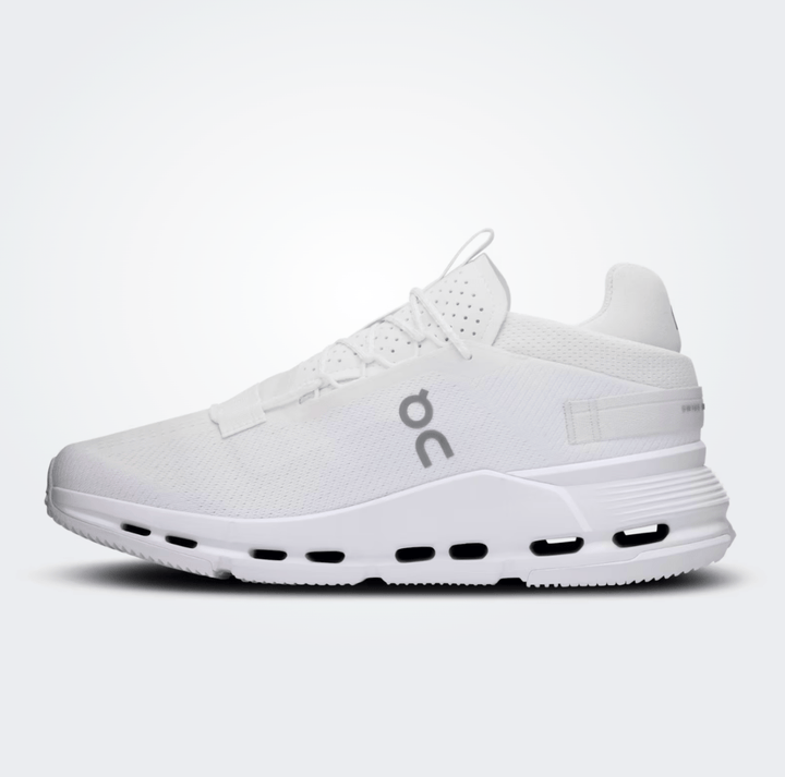 On Running CloudNova2 Men All White Sneaker SHOES | Shop now at Main &amp; Taylor Shoes!