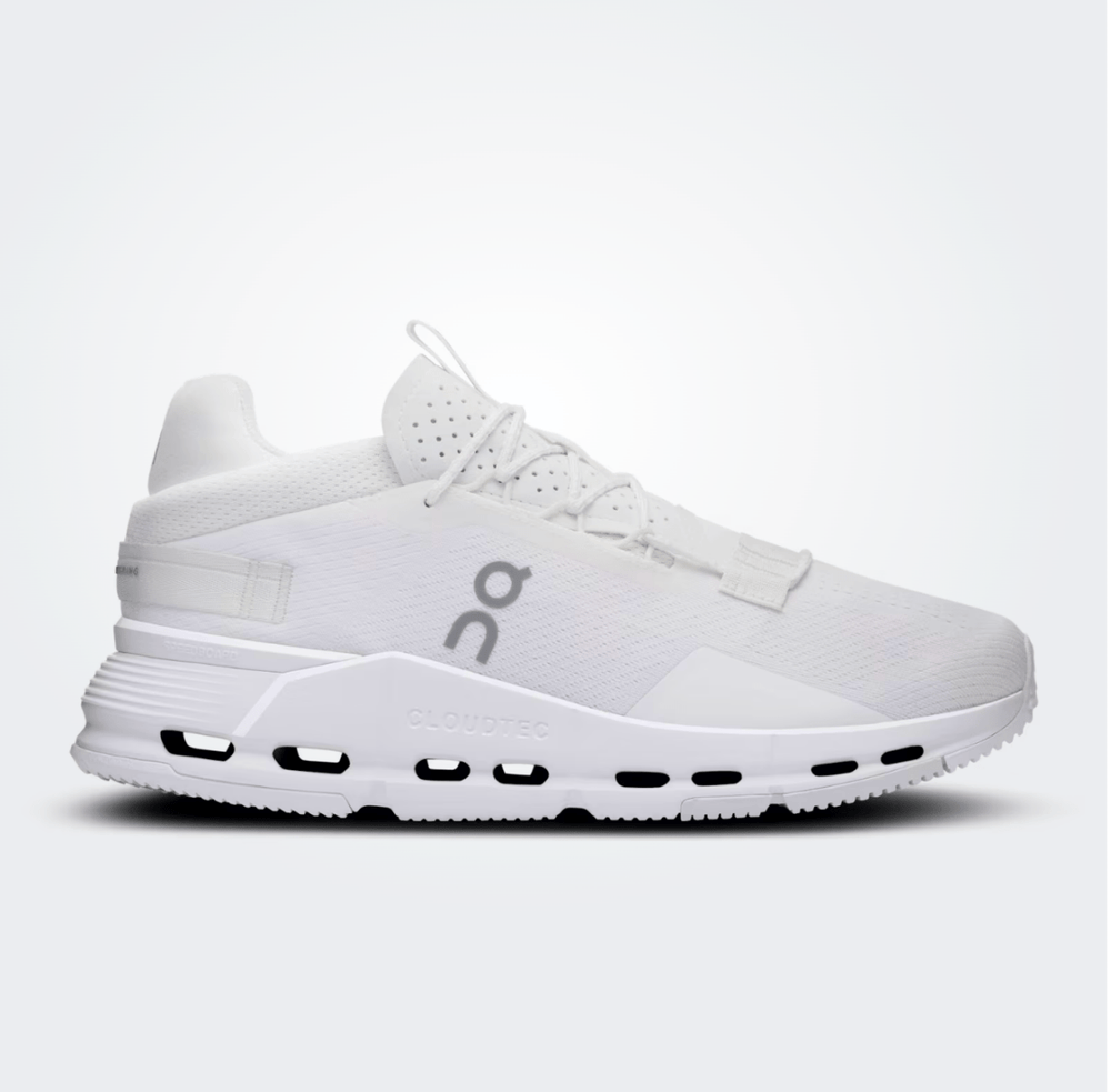 On Running CloudNova2 Men All White Sneaker SHOES | Shop now at Main & Taylor Shoes!