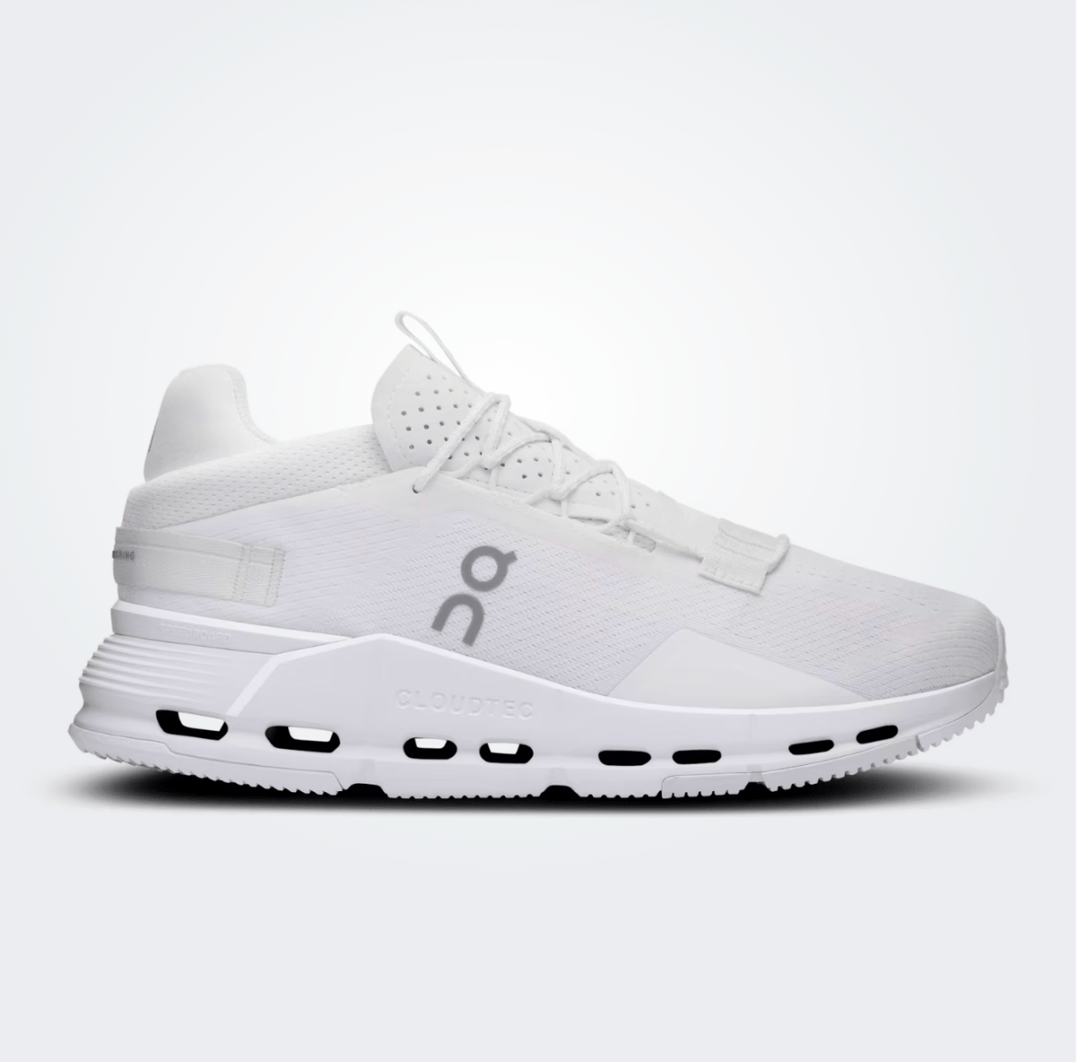On Running CloudNova2 Men All White Sneaker SHOES | Shop now at Main &amp; Taylor Shoes!
