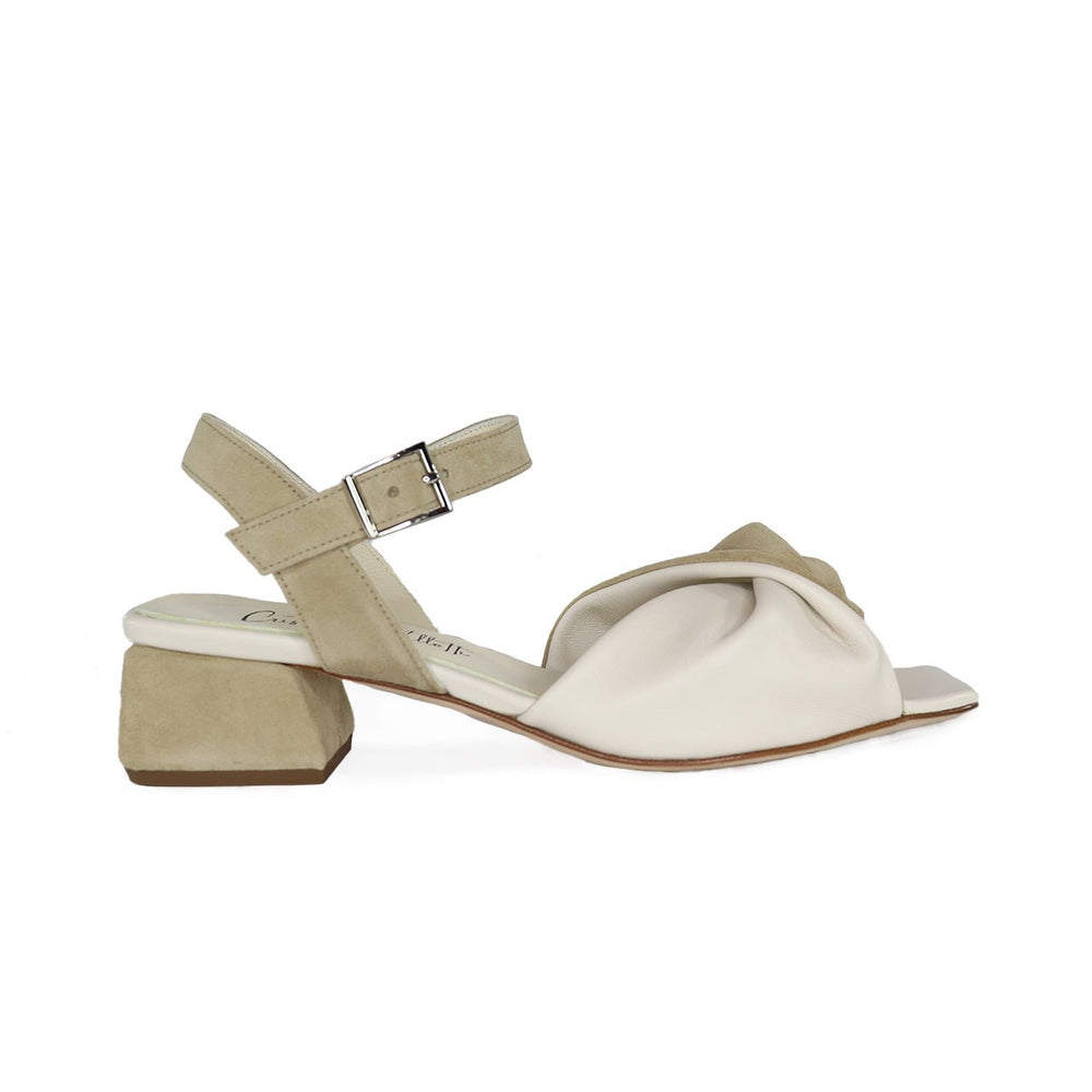 Cristina Millotti PRISCILLA TAUPE/IVORY SANDAL Shoes | Shop now at Main & Taylor Shoes!