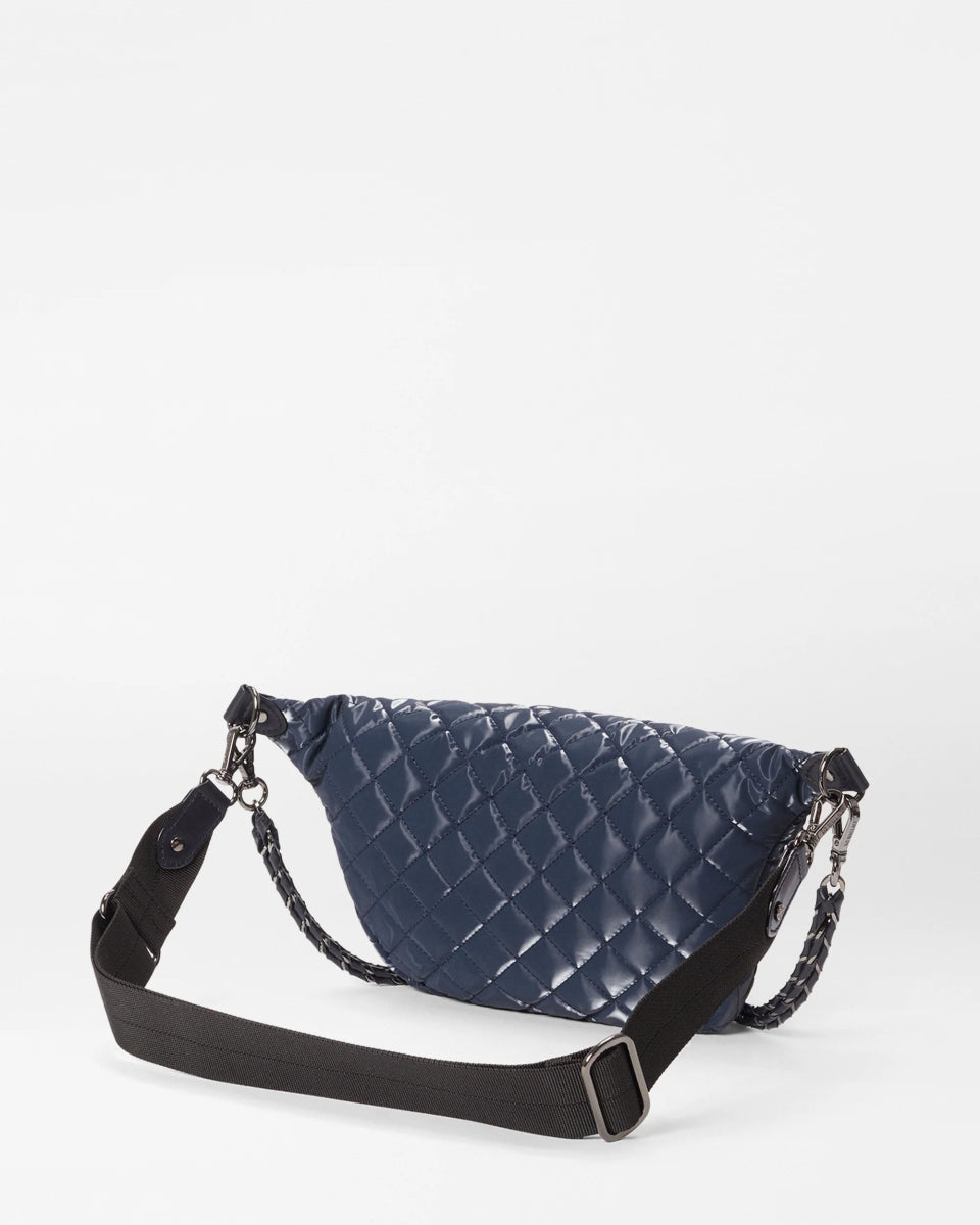 MZ Wallace CROSBY SLING SMALL INK LIQUID HANDBAGS | Shop now at Main &amp; Taylor Shoes!