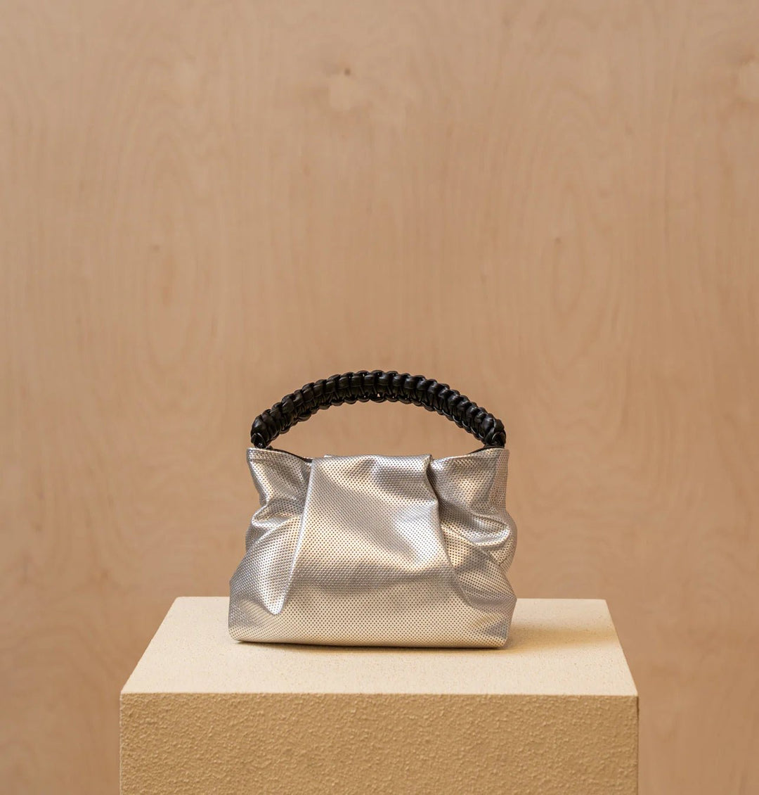 Daniella Lehavi Handbags BALI MINI BRAIDED SILVER CROSSBODY Handbags | Shop now at Main & Taylor Shoes!