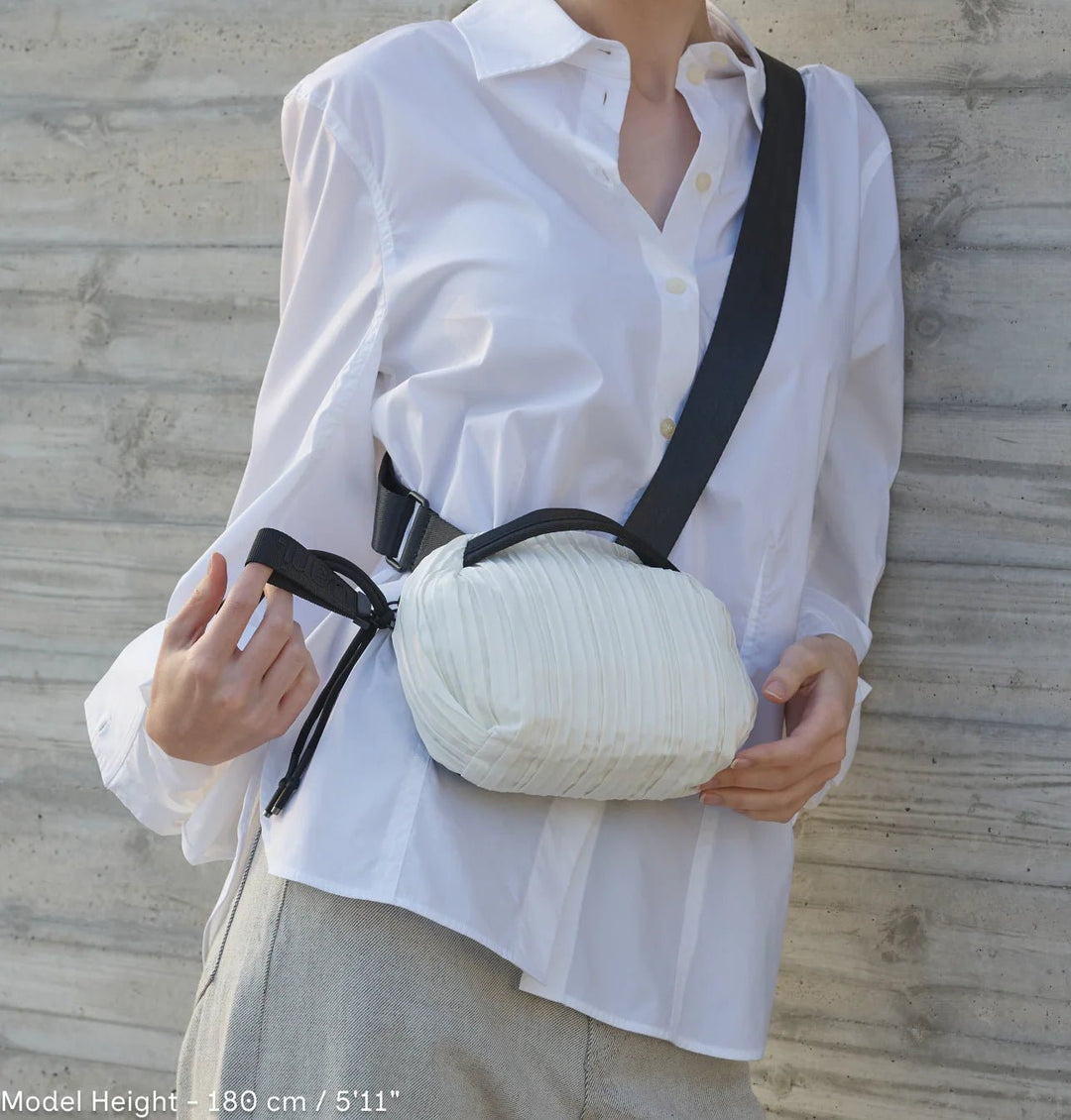 Daniella Lehavi Handbags FRANKIE MINI CROSSBODY WHITE PLEATED BAG HANDBAGS | Shop now at Main & Taylor Shoes!