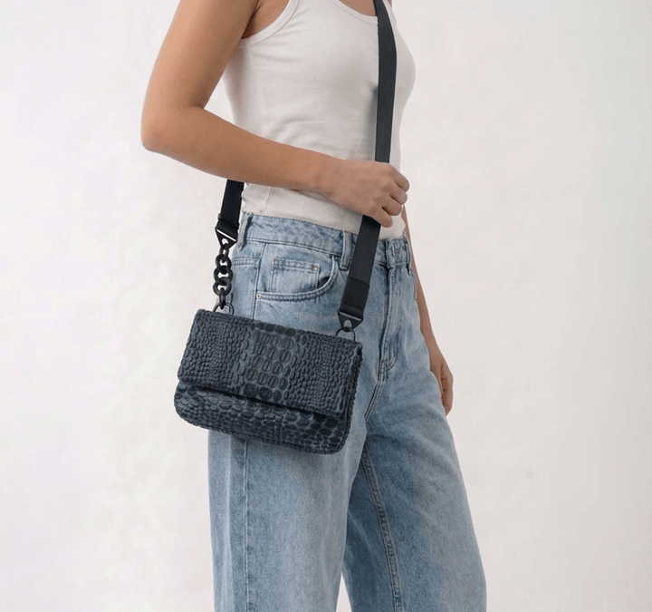 Daniella Lehavi Handbags TOKYO CLUTCH DENIM BAG Handbags | Shop now at Main &amp; Taylor Shoes!