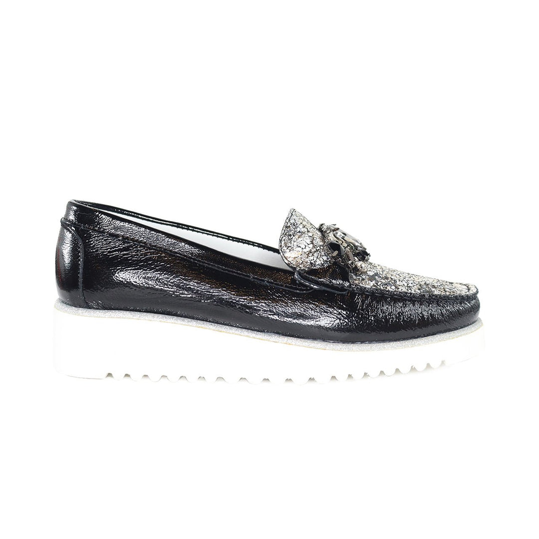 DI Chenzo 8849 BLACK PATENT LOAFER Shoes | Shop now at Main &amp; Taylor Shoes!