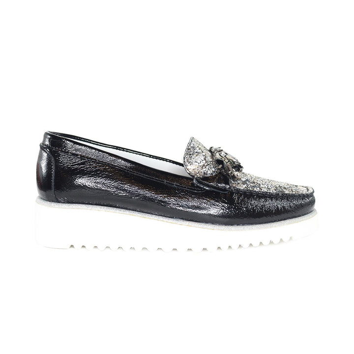 DI Chenzo 8849 BLACK PATENT LOAFER Shoes | Shop now at Main &amp; Taylor Shoes!