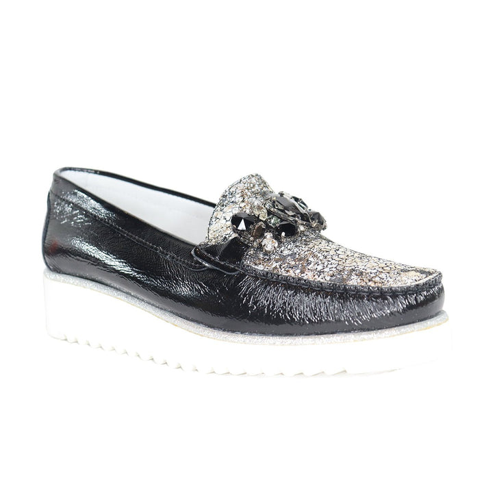 DI Chenzo 8849 BLACK PATENT LOAFER Shoes | Shop now at Main &amp; Taylor Shoes!