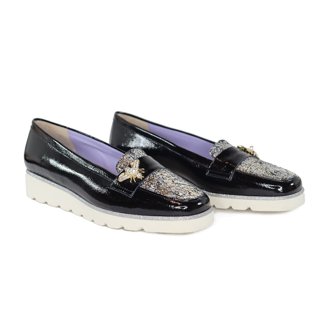 DI CHENZO NOEMI BLACK PATENT/GL SHOES | Shop now at Main & Taylor Shoes!