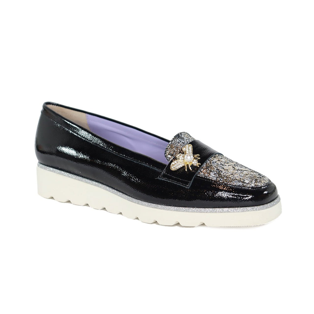DI CHENZO NOEMI BLACK PATENT/GL SHOES | Shop now at Main & Taylor Shoes!