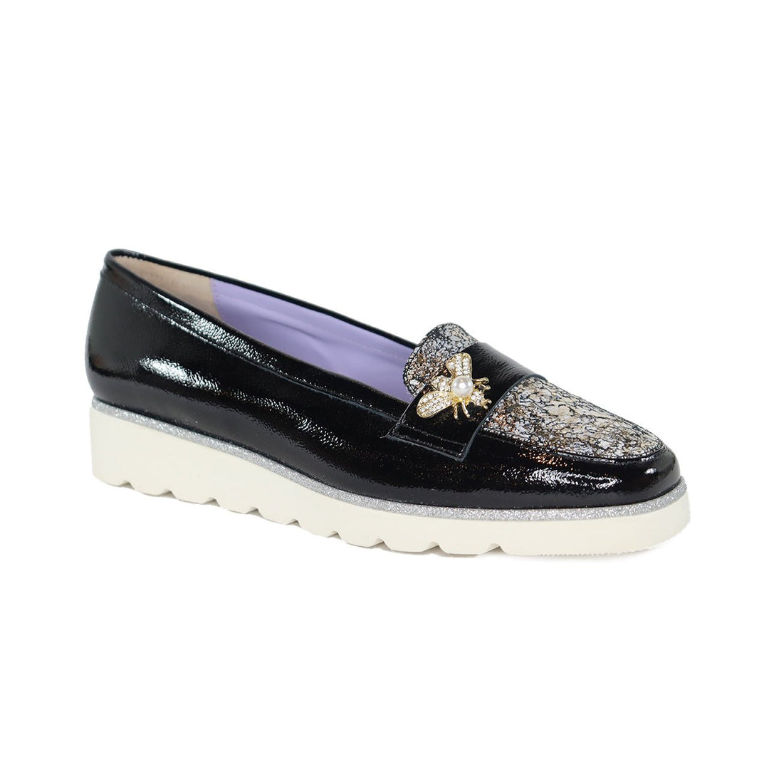 DI CHENZO NOEMI BLACK PATENT/GL SHOES | Shop now at Main &amp; Taylor Shoes!