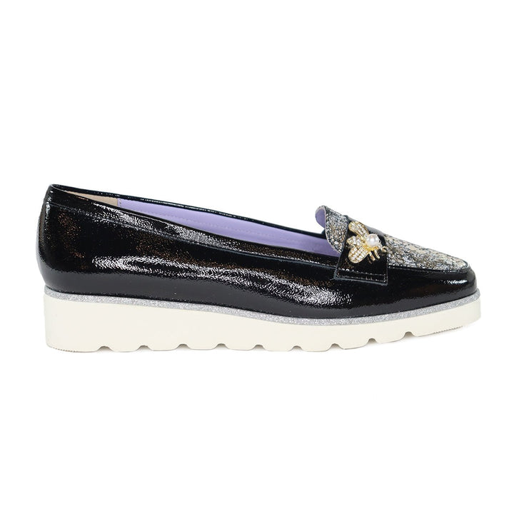 DI CHENZO NOEMI BLACK PATENT/GL SHOES | Shop now at Main &amp; Taylor Shoes!