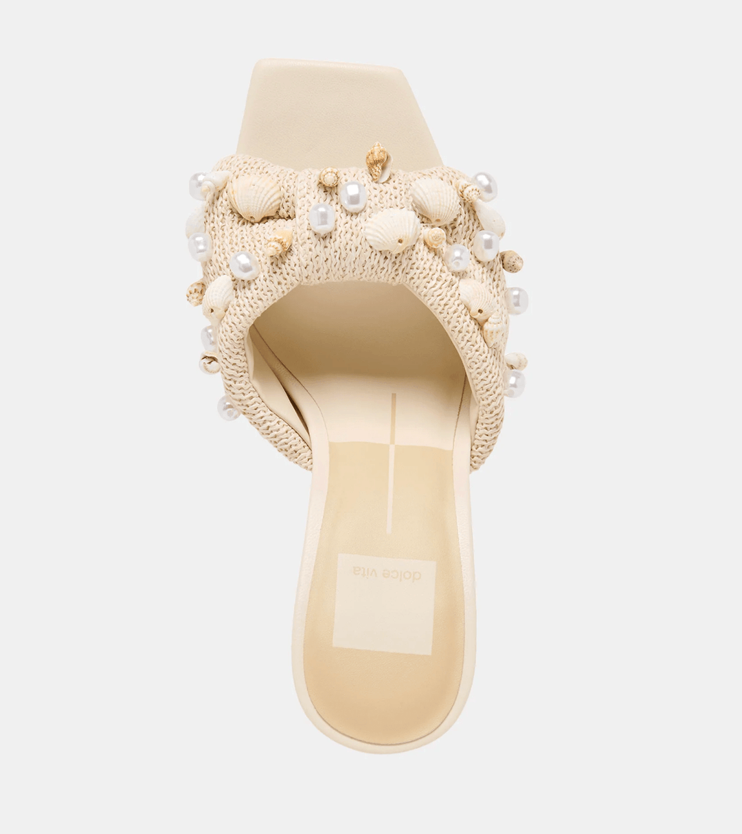 Dolce Vita TYLAH PEARL BEADED RAFFIA OATMEAL SHOES | Shop now at Main &amp; Taylor Shoes!