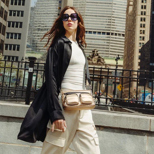 THINK ROYLN DOUBLE TROUBLE PEARL CASHMERE HANDBAGS | Shop now at Main & Taylor Shoes!