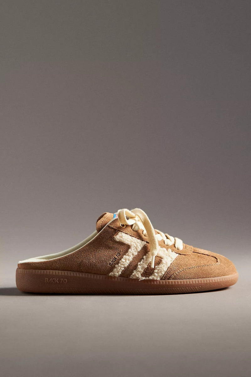 Back 70 EASTER TOBACCO SUEDE BACKLESS SNEAKER Shoes | Shop now at Main & Taylor Shoes!