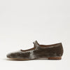 MICHAELA DARK SAGE VELVET MARY JANE FLAT