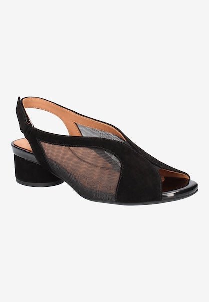 L'AMOUR DES PIEDS ESTEFANA BLACK SUEDE Shoes | Shop now at Main & Taylor Shoes!