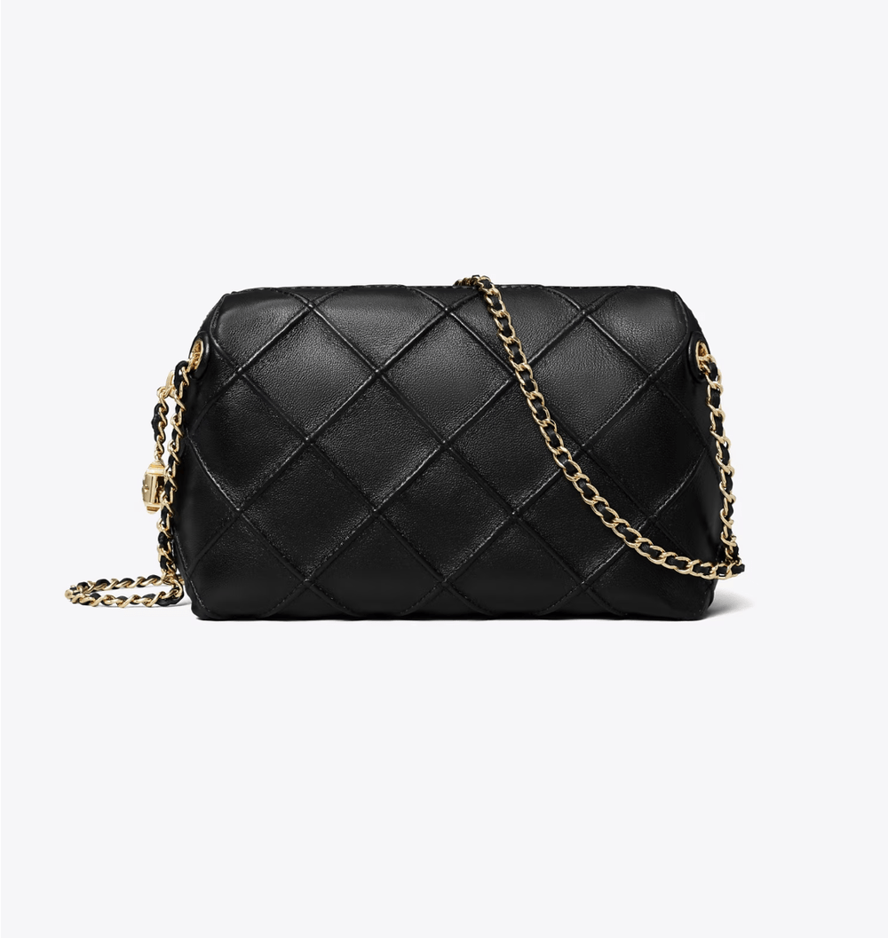 TORY BURCH HANDBAGS FLEMING SOFT CROSSBODY BLACK HANDBAGS | Shop now at Main & Taylor Shoes!