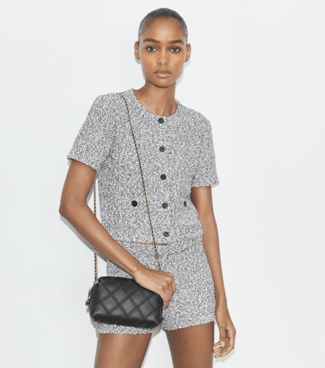TORY BURCH HANDBAGS FLEMING SOFT CROSSBODY BLACK HANDBAGS | Shop now at Main & Taylor Shoes!