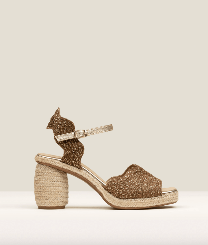 Gaimo DARIAN MOKA RAFFIA PLATFORM HEEL WOMEN&