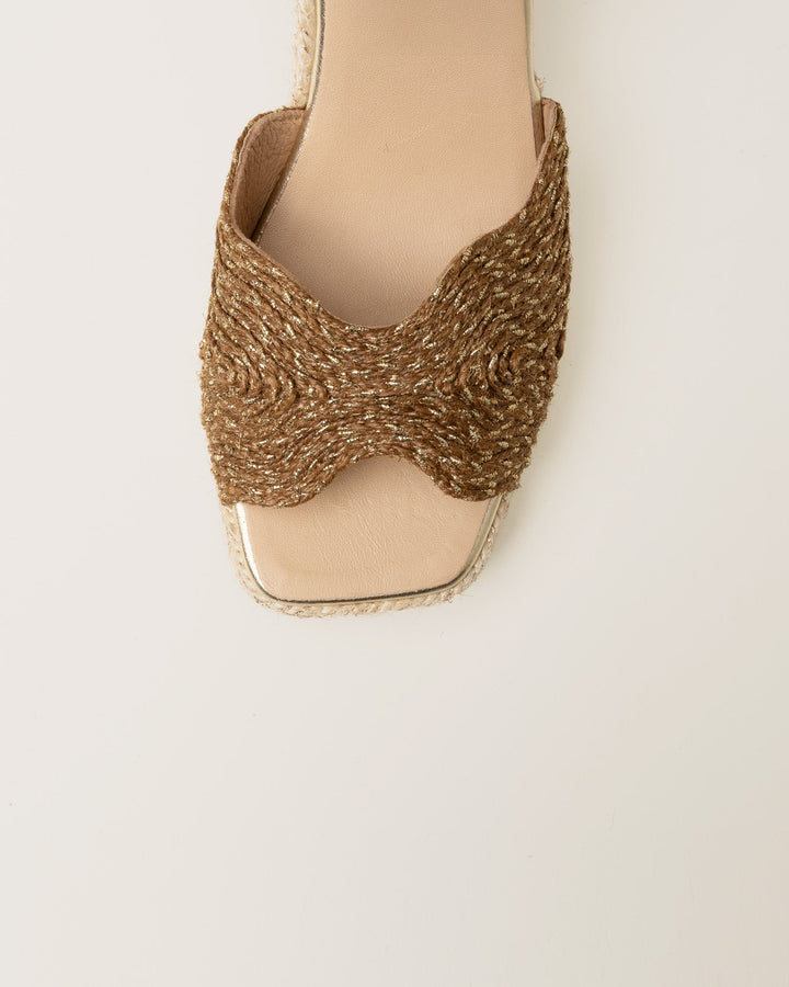 Gaimo DARIAN MOKA RAFFIA PLATFORM HEEL WOMEN&