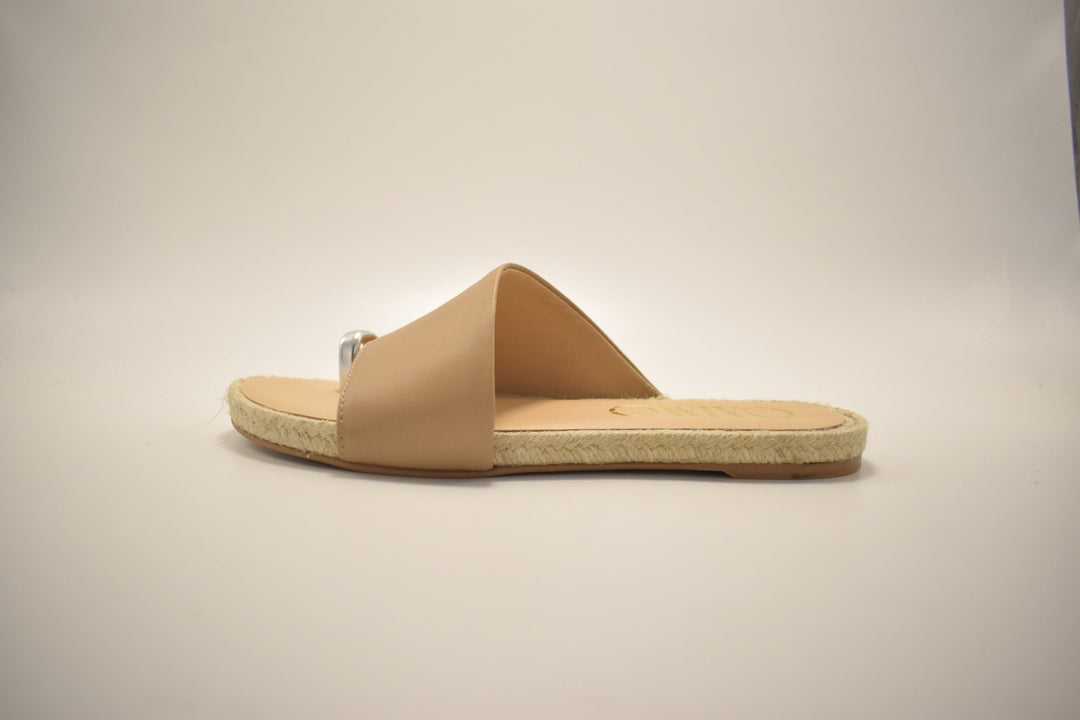 Gaimo MIZU CAMEL FLAT SANDAL Shoes | Shop now at Main &amp; Taylor Shoes!