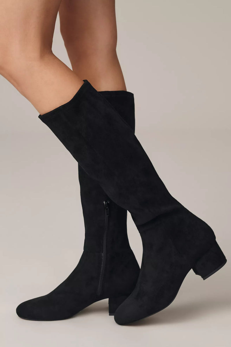 SILENT D GOLD BLACK SUEDE Shoes | Shop now at Main &amp; Taylor Shoes!