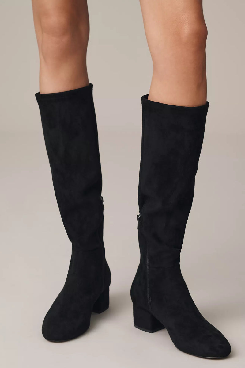 SILENT D GOLD BLACK SUEDE Shoes | Shop now at Main &amp; Taylor Shoes!