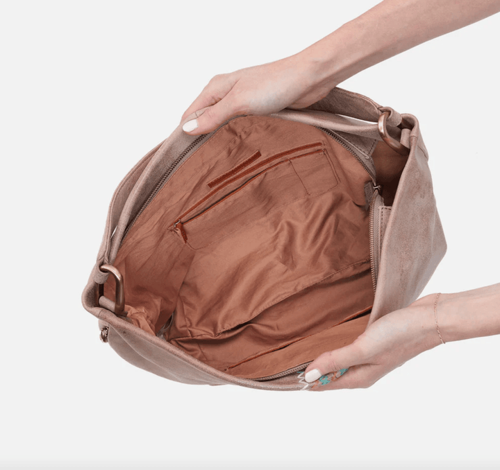 HOBO HARLEY HOBO HAZEL BUFF LEATHER HANDBAGS | Shop now at Main &amp; Taylor Shoes!