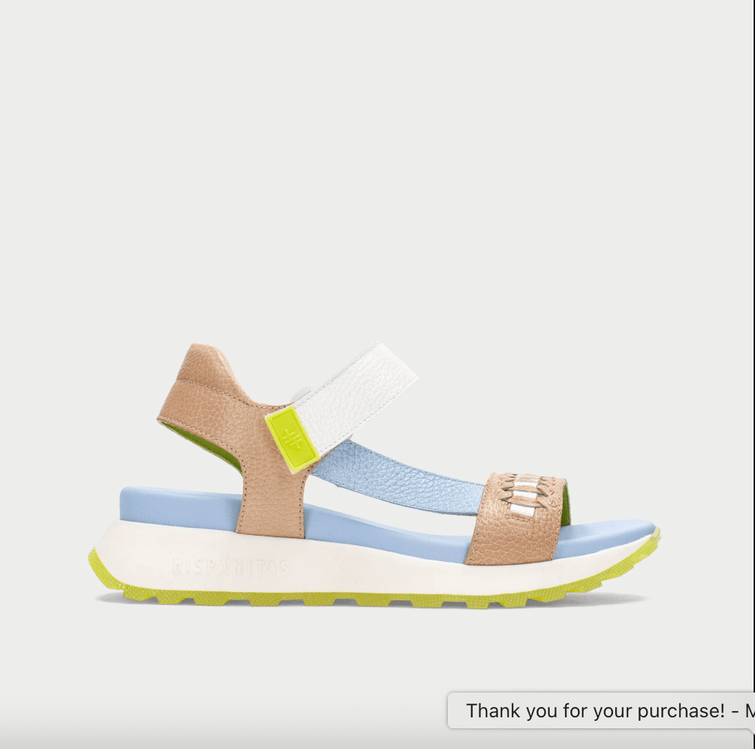 Hispanitas AMBAR DESERT/CELESTE BLUE SANDAL Shoes | Shop now at Main &amp; Taylor Shoes!